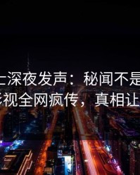 业内人士深夜发声：秘闻不是我干的！人人影视全网疯传，真相让人瞠目