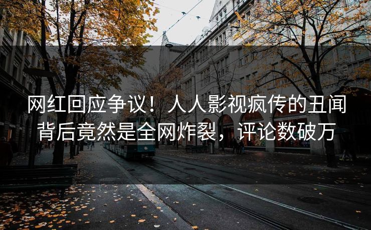 网红回应争议！人人影视疯传的丑闻背后竟然是全网炸裂，评论数破万