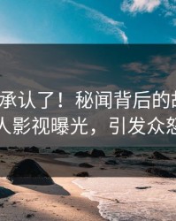 大V终于承认了！秘闻背后的故事在人人影视曝光，引发众怒