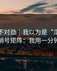 越扒越不对劲｜我以为是“瓜”，结果是营销号矩阵：我用一分钟讲清楚